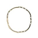 9ct Yellow Gold Bar Frosted Bracelet 7"