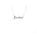 9ct White Gold Personalised Script Name Necklace