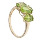 9ct Yellow Gold Peridot Three Stone Ring
