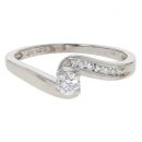 9ct White Gold 0.27ct Diamond Solitaire Twist Ring