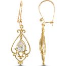 9ct Yellow Gold Cubic Zirconia Drop Earrings