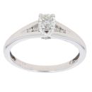 9ct White Gold 0.40ct Brilliant Cut Diamond Solitaire Ring