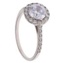 14ct White Gold Cubic Zirconia Cluster Ring