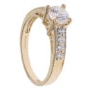 14ct Yellow Gold Cubic Zirconia Solitaire Ring