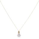 18ct Yellow Gold 0.75ct Brilliant Cut Diamond Cluster Pendant And Chain 18"