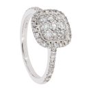 18ct Yellow Gold Diamond Cluster Ring by Anya Belle