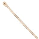 14ct Yellow Gold Monaco Fancy Cubic Zirconia Pave Lock Bracelet 7.5"