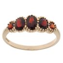 9ct Yellow Gold Garnet Five Stone Ring
