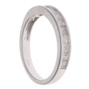 9ct White Gold 0.90ct Princess Cut Diamond Half Eternity Ring