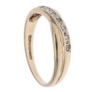 9ct Yellow Gold 0.05ct Diamond Crossover Ring