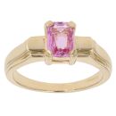 18ct Yellow Gold Pink Sapphire Single Stone Ring