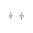 Sterling Silver Bypass Cubic Zirconia Stud Earrings