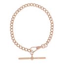 9ct Rose Gold Albert T-Bar Bracelet 7.5"