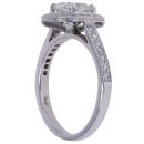 Platinum 1.30ct Diamond Solitaire Halo Ring