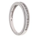 9ct White Gold 0.33ct Brilliant Cut Diamond Half Eternity Ring