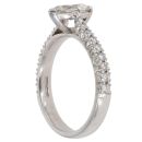 Platinum 0.75ct Marquise And Brilliant Cut Diamond Solitaire Ring