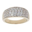 9ct Yellow Gold Cubic Zirconia Cluster Ring