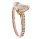14ct Rose Gold 1.40ct Pear And Brilliant Cut Diamond Solitaire Ring