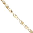 9ct Yellow Gold Patterned And Plain Tulip Chain 20"