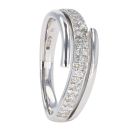 9ct White Gold 0.29ct Diamond Crossover Ring by Anya Belle