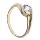 9ct Yellow Gold Aquamarine Single Stone Ring