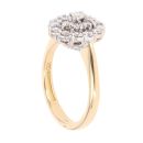 18ct Yellow Gold 0.75ct Brilliant Cut Diamond Cluster Ring