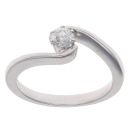 18ct White Gold 0.25ct Brilliant Cut Diamond Solitaire Twist Ring