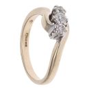 9ct Yellow Gold 0.25ct Brilliant Cut Diamond Trilogy Ring