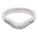 Platinum 0.25ct Diamond Wishbone Ring