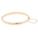 9ct Yellow Gold Patterned Hinged Bangle