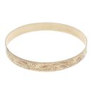 9ct Yellow Gold Patterned Bangle