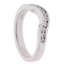 Platinum 0.25ct Diamond Wishbone Ring