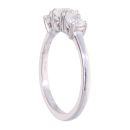 9ct White Gold 1.00ct Diamond Trilogy Ring