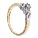 18ct Yellow Gold 0.45ct Brilliant Cut Diamond Two Stone Twist Ring