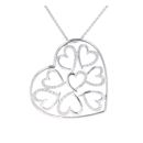 18ct White Gold 0.30ct Diamond Heart Pendant And Chain 18"