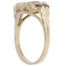 9ct Yellow Gold Cubic Zirconia And Garnet Ring