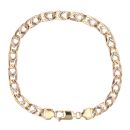 9ct Yellow And White Gold Arrow Head Curb Bracelet 7.5"