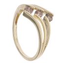 9ct Yellow Gold 0.45ct Champagne Diamond Trilogy Ring