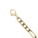 18ct Yellow Gold Figaro Bracelet 8.5"