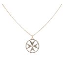 9ct Yellow Gold Maltese Cross Pendant And Chain 26"