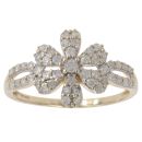 9ct Yellow Gold 0.35ct Brilliant Cut Diamond Cluster Ring