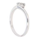 18ct White Gold 0.15ct Diamond Two Stone Twist Ring