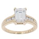 9ct Yellow Gold Cubic Zirconia Solitaire Ring