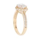 9ct Yellow Gold Cubic Zirconia Halo Ring
