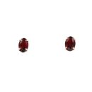 9ct Yellow Gold Garnet Stud Earrings