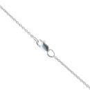 9ct White Gold 0.03ct Diamond And Amethyst Pendant And Chain 18"