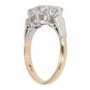 14ct Yellow Gold Brilliant Cut 1.00ct Diamond Trilogy Ring