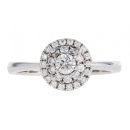 18ct White Gold 0.55ct Diamond Cluster Ring