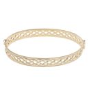 9ct Yellow Gold Hinged Celtic Bangle