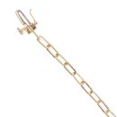 9ct Yellow Gold 0.12ct Diamond And Created Emerald Bracelet 7"